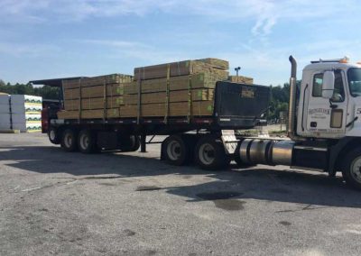 Lumber delivery for new construction project